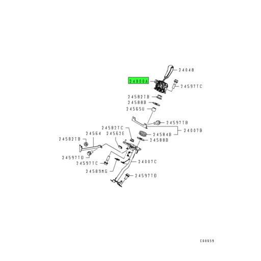 ME537280 Mitsubishi FUSO | Gearshift Lever Assembly | Source One Parts ...