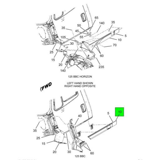4122730C91 Navistar International | Right Modesty Panel Assembly ...