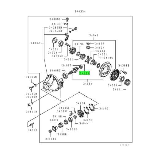 MC866131 | Mitsubishi FUSO® | Rear Differential Reduction Pinion ...