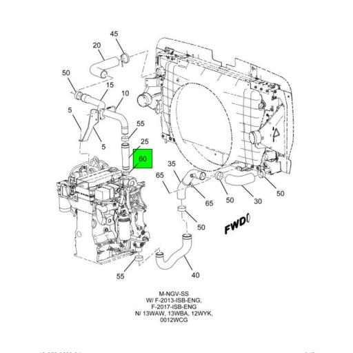 3579518C2 Navistar International® CLAMP HOSE RADIATOR INLET HEAT