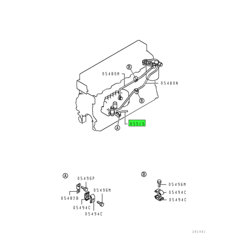 ME086650 | Mitsubishi FUSO® | Fuel Pump Suction Tube | Source One Parts ...