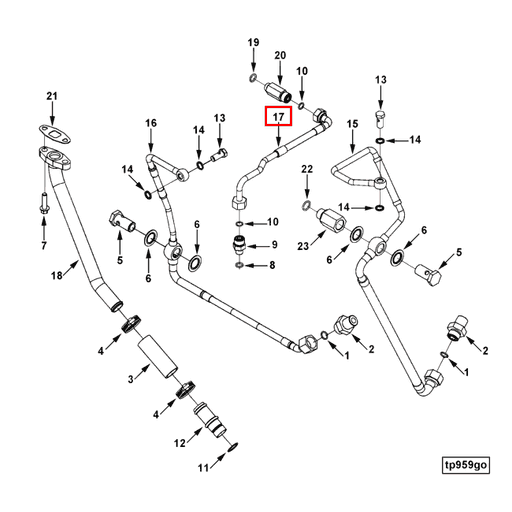 4941868 Cummins | Turbo Oil Supply Tube | Source One Parts Center