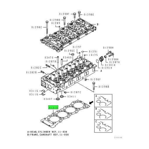 ME226784 | Mitsubishi FUSO® | Cylinder Head Gasket | Source One 