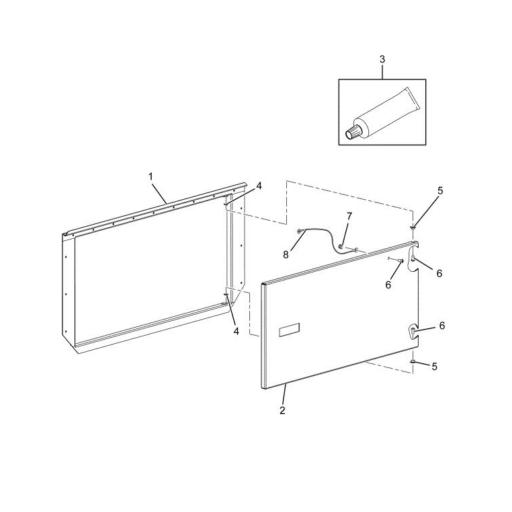 2228950C93 IC Bus Panel Assembly with Door Battery Box Pinned
