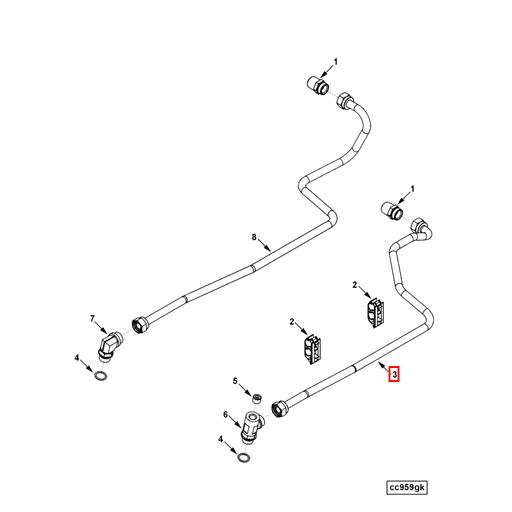 4993167 Cummins | Compressor Water Inlet Tube | Source One Parts Center
