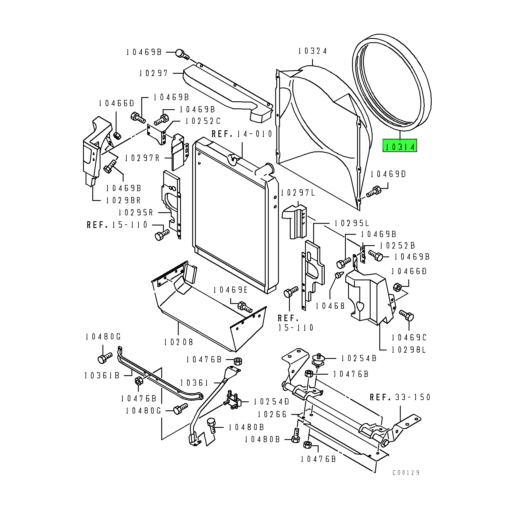 Me418352 MC430312 Mitsubishi FUSO | Radiator Shroud Seal | Source One Parts Center