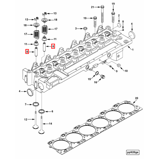 4099096 Guide 3901187 Cummins | Valve Stem Guide | Source One Parts Center