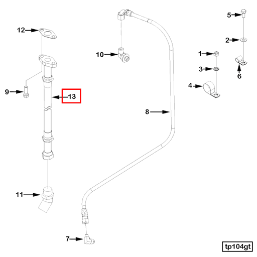 4914582 Cummins | Turbocharger Oil Drain Connection | Source One Parts ...