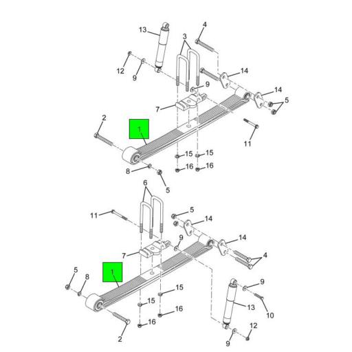 3540967C91 | Navistar International® | SPRING CHASSIS 16K TAPERED LEAF ...