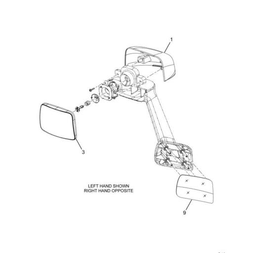 3765562C94 Navistar International | MIRROR HOOD MIRROR LEFT