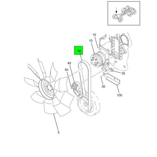 1687800C2 Navistar International | ADJUSTERBELT FAN V