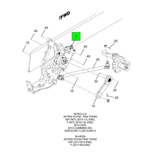 3844903C92 Navistar International® GEAR ASSEMBLY STEERING HD94PAH3