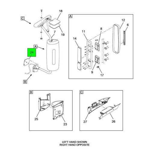 2590984C1 Navistar International | GASKET MIRROR MOUNTING