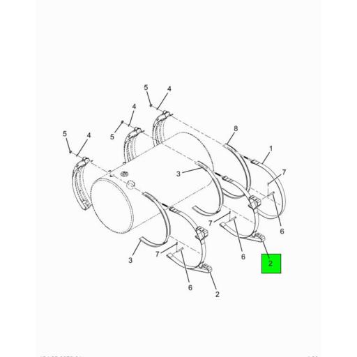 4128563C1 Navistar International | Fuel Tank Mounting Strap Middle ...