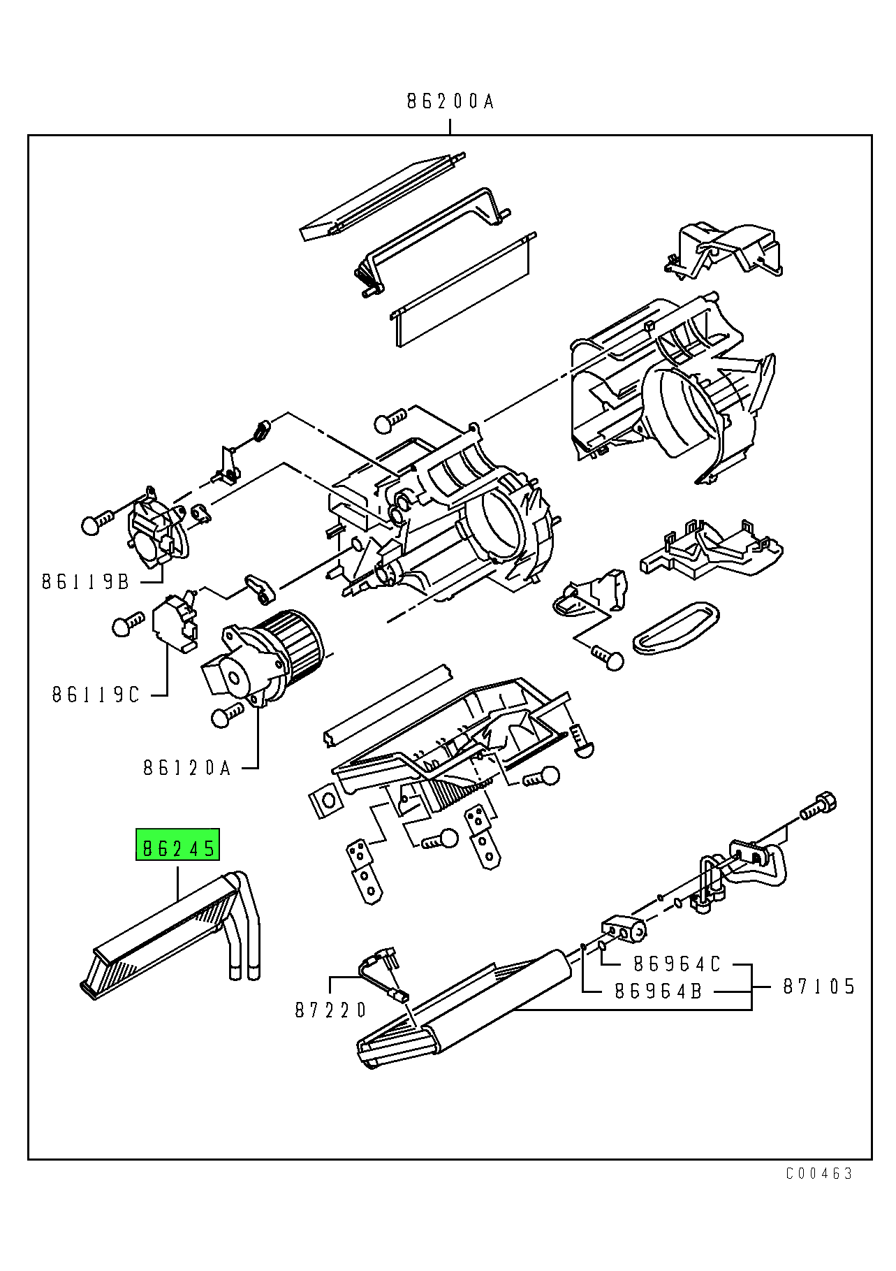 MK583351, Mitsubishi FUSO®, Heater Core