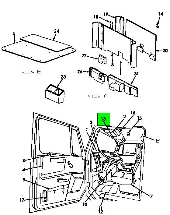 2028774C94 | Genuine Navistar International® COVER HINGE SIDE DOOR TRIM