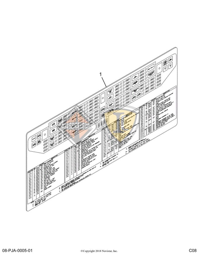 3820262C3 | Genuine Navistar International® GRAPHICS PRODUCT FUSE PANEL  ENGLISH