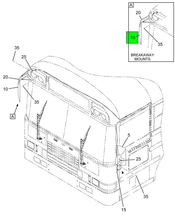 ZR717IOG | Genuine IC Bus MIRROR SUSPEND MOTORIZED