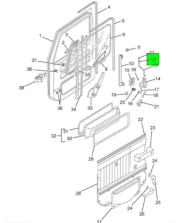 475926C1 | Genuine Navistar International® ESCUTCHEON LOCK KNOB