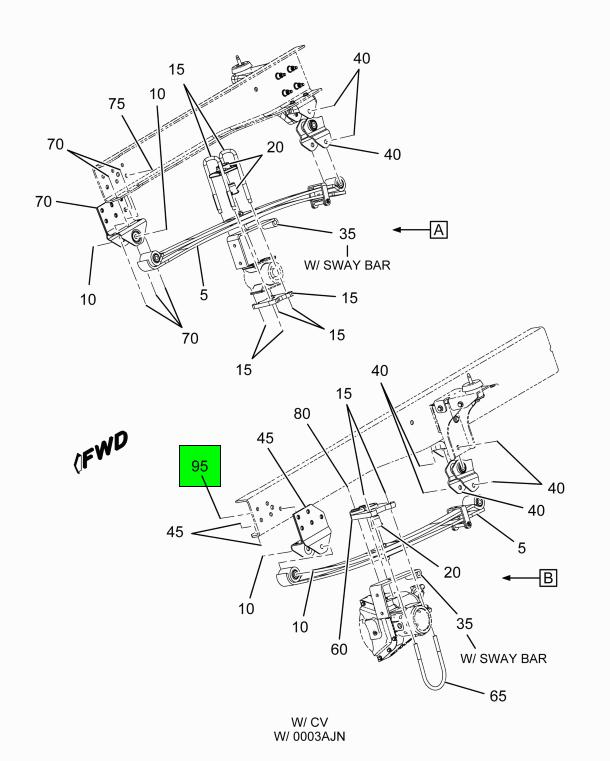 4091911C2 | Genuine Navistar International® SWAY BAR/STABILIZER BAR BUSHING