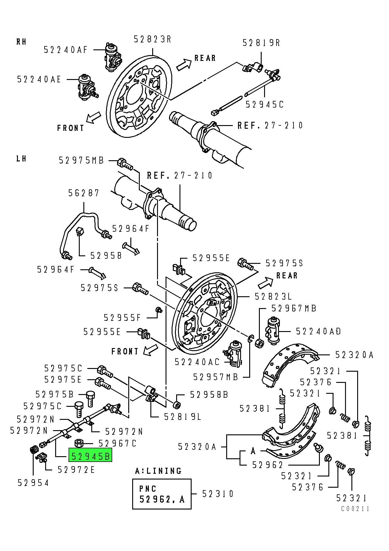 MK585832 | Mitsubishi FUSO® | Rear Brake Pickup Sensor | Source 