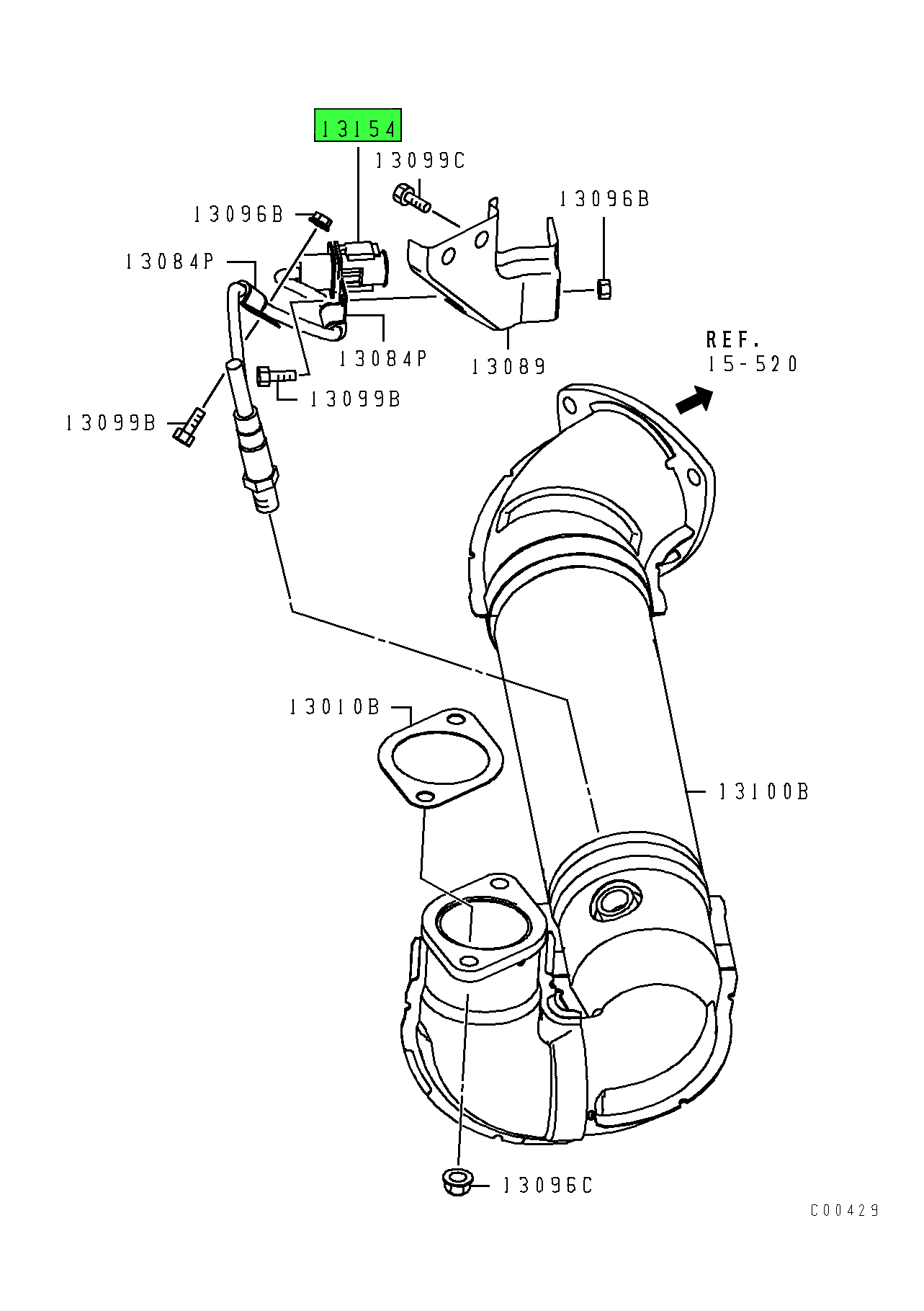 ME555789 Mitsubishi FUSO® Exhaust Oxygen Sensor