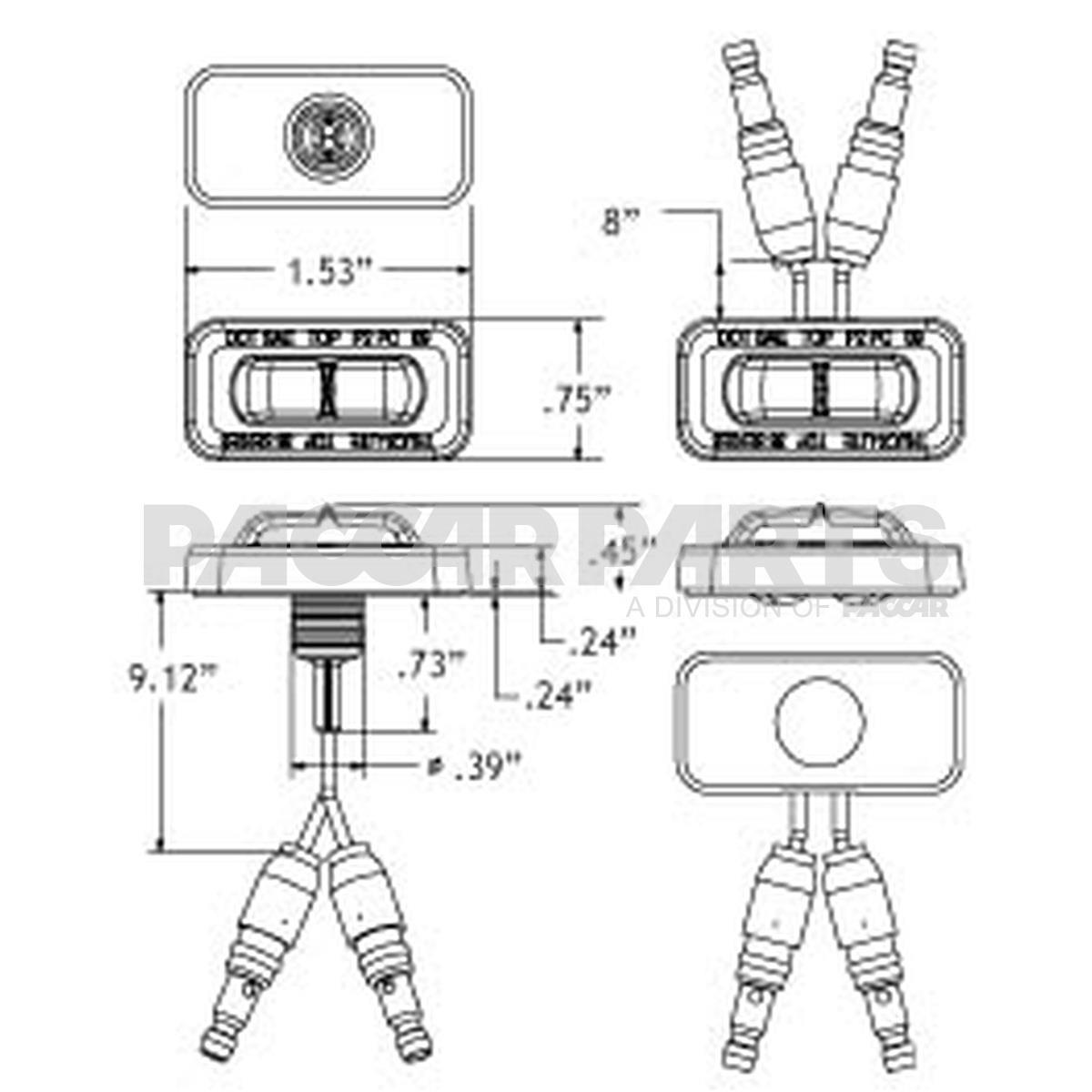 36105YTLT | Kenworth® | LAMP-PC FLEX-LITE S-WIRE N-WING | Source One ...