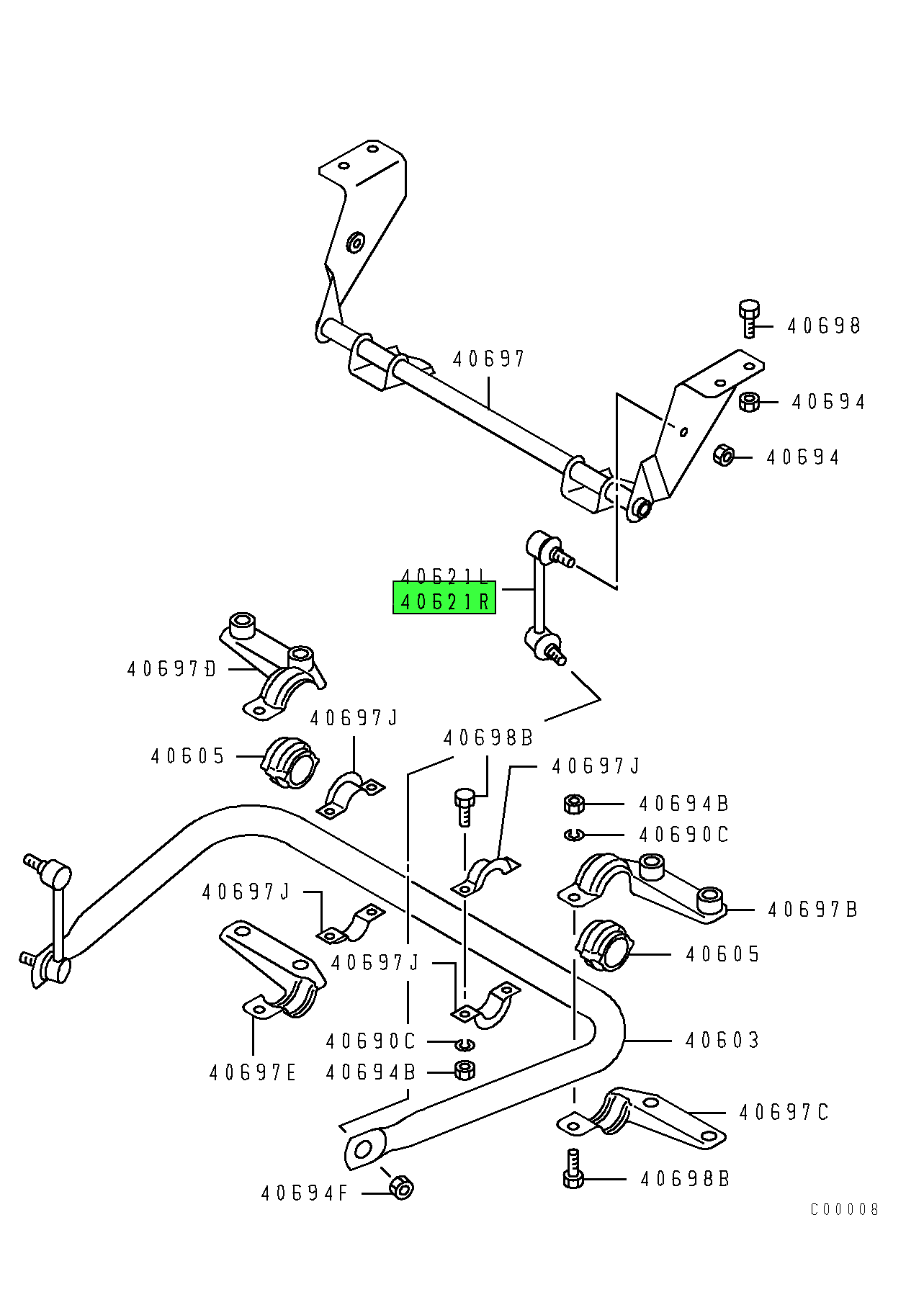 MK382985 | Mitsubishi FUSO® | Right Hand Front Suspension 