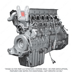 3/4 Engine for MBE 4000 12.8L EPA04 with Manual Transmission