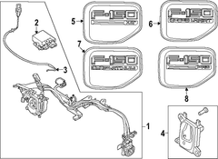Drive Motor Battery Pack Charging Port Door Ring - Left, Center (BEV, Platinium)