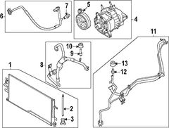 AIR CONDITIONING (A/C) Refrigerant Discharge Hose Tube <br> - 2.3L