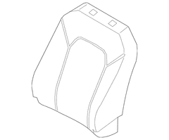 Seat Back Cushion Cover - Right, Front