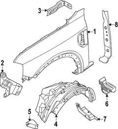 Fender Liner Support Bracket Filler Wheel Well <br>A for a
