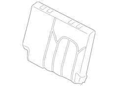 Seat Back Cushion Cover Cloth Onyx - Left, Front