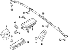 Curtain Air Bag Ft seat Head <br>The inflator module mounted to The roof line area of a vehicle