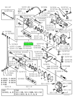 CALIPER & PAD ASSY,RR BRAKE,RR RH 1
