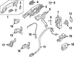 Door Lock Operating Rod <br>Rod used to operate the Control Cylinder Handle Latch s