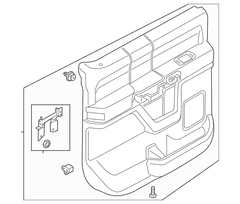 Door Interior Trim Panel - Left, Rear