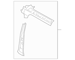 Body B-Pillar Side Roof Rail - Left, Inner (Series 500V/510V)