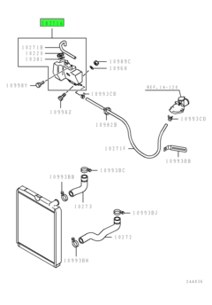 TANK ASSY,RADIATOR CONDENSER 1