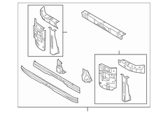 Radiator Support Panel Bracket - Front