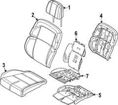 Pad Seat Back - Left, Front