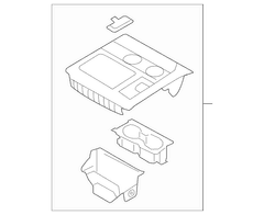 Console Panel and COMPONENTS Cover Control Top <br>Panel used for the Selector Lever