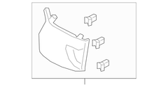 Body C-Pillar Trim Panel Load Compartment - Left