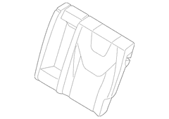 Seat Back Cushion Cover - Left, Rear