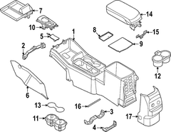 Console Panel Mat - Rear