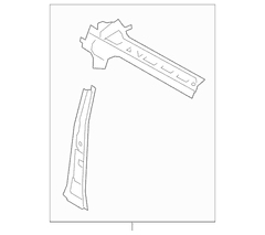 Body B-Pillar Side Roof Rail - Left, Inner