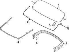 Back Glass Reveal Molding <br> MOULDING - Rear, (Convertible)