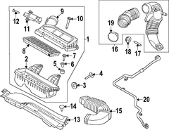 Engine Air Intake Hose <br>Engine - 1.5L