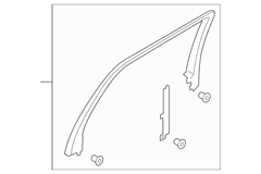 Door Window Molding Exterior - Left, Rear